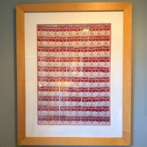 ANDY WARHOL  - CAMPBELL'S SOUP "BEEF NOODLES" FRAMED POP ART PRINT